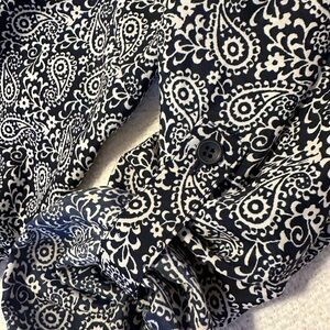 Loft Romper, size 12, Navy and white